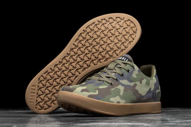 NOBULL MEN'S SNEAKERS FOREST CAMO CANVAS TRAINER