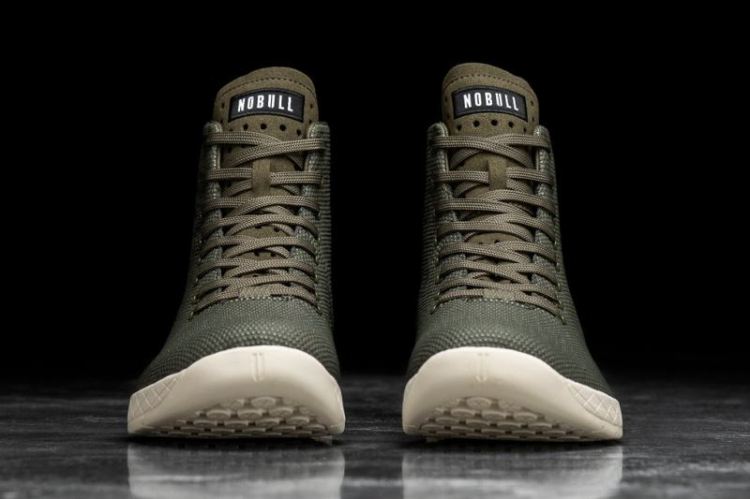 NOBULL MEN'S SNEAKERS HIGH-TOP ARMY IVORY TRAINER