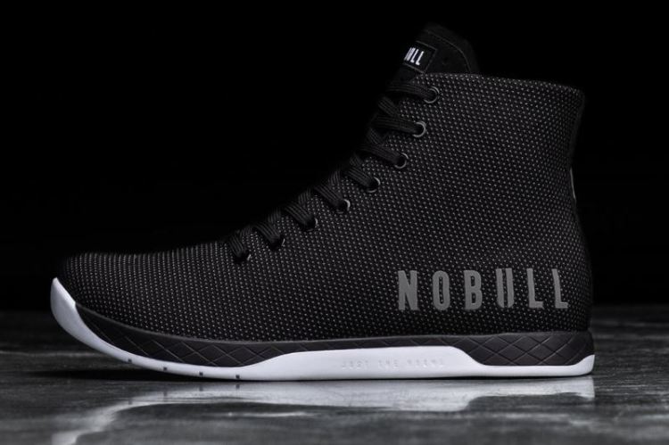 NOBULL WOMEN'S SNEAKERS HIGH-TOP BLACK AND WHITE TRAINER