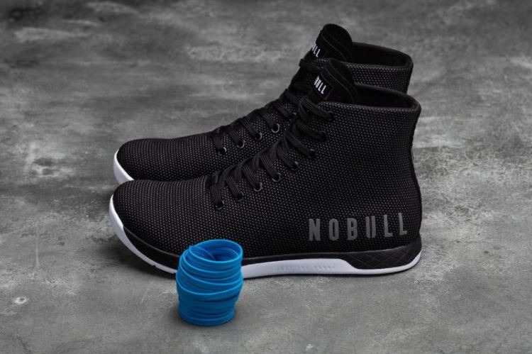 NOBULL WOMEN'S SNEAKERS HIGH-TOP BLACK AND WHITE TRAINER