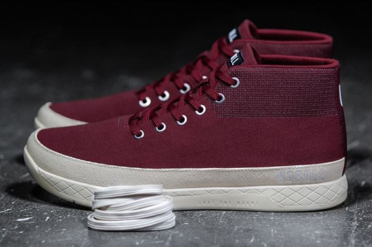 NOBULL MEN'S SNEAKERS CABERNET CANVAS MID TRAINER - Click Image to Close