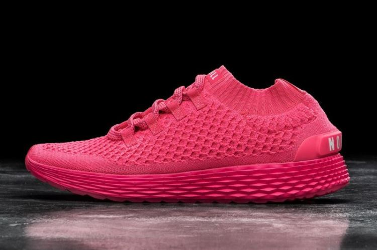 NOBULL WOMEN'S SNEAKERS NEON PINK KNIT RUNNER - Click Image to Close