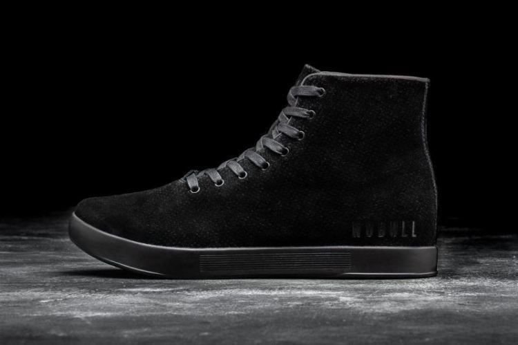 NOBULL WOMEN'S SNEAKERS HIGH-TOP BLACK SUEDE TRAINER - Click Image to Close