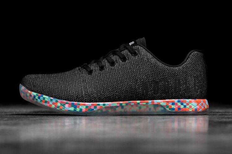 NOBULL WOMEN'S SNEAKERS BLACK HEATHER PIXEL TRAINER - Click Image to Close