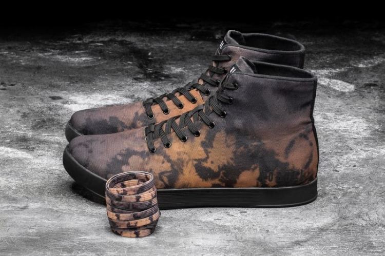 NOBULL MEN'S SNEAKERS HIGH-TOP TOFFEE TIE-DYE CANVAS TRAINER - Click Image to Close