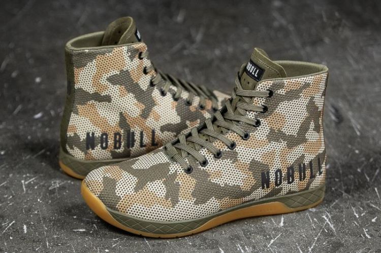 NOBULL WOMEN'S SNEAKERS HIGH-TOP WOODLAND CAMO TRAINER - Click Image to Close