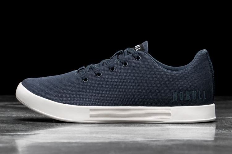 NOBULL WOMEN'S SNEAKERS NAVY IVORY CANVAS TRAINER
