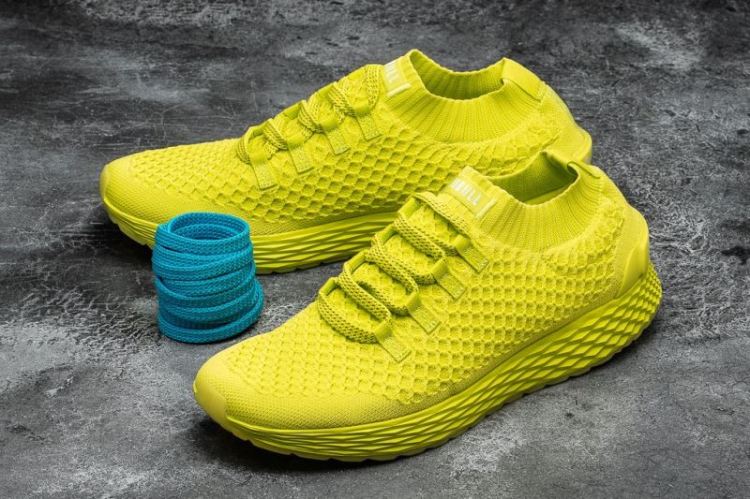 NOBULL MEN'S SNEAKERS NEON YELLOW KNIT RUNNER - Click Image to Close