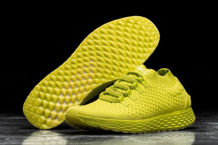 NOBULL MEN'S SNEAKERS NEON YELLOW KNIT RUNNER - Click Image to Close