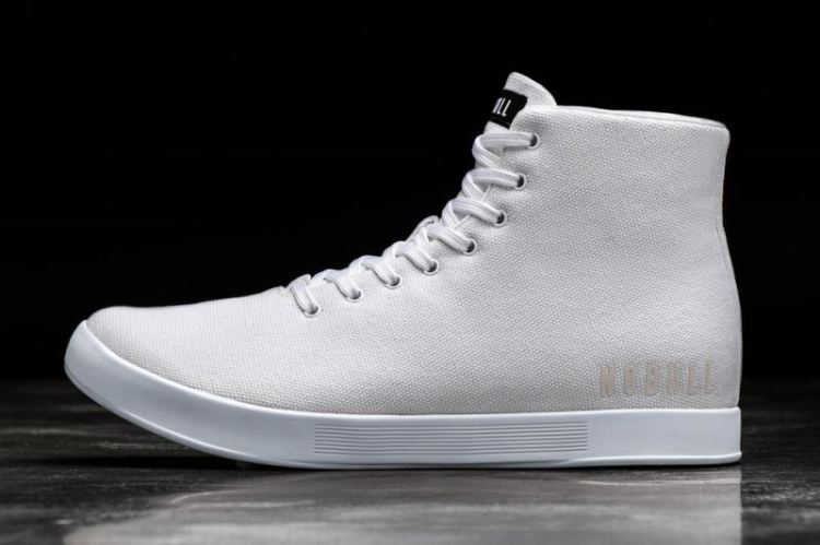 NOBULL WOMEN'S SNEAKERS HIGH-TOP WHITE CANVAS TRAINER