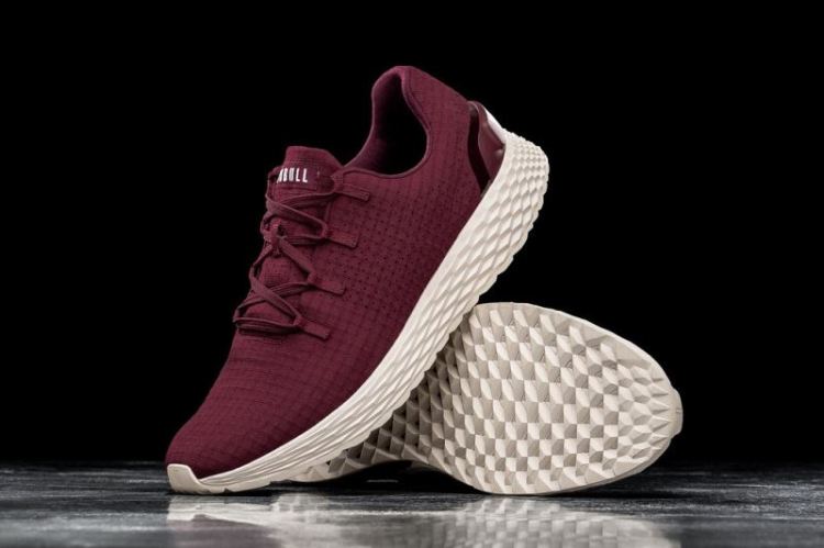 NOBULL MEN'S SNEAKERS CABERNET IVORY RIPSTOP RUNNER - Click Image to Close
