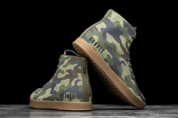 NOBULL WOMEN'S SNEAKERS HIGH-TOP FOREST CAMO CANVAS TRAINER