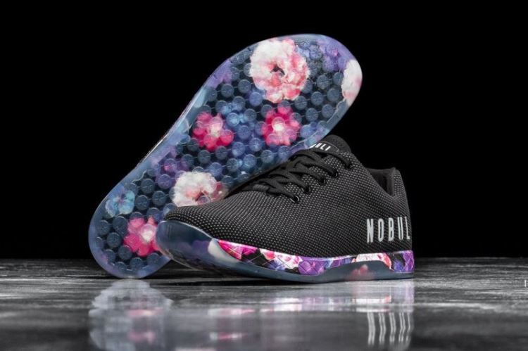 NOBULL WOMEN'S SNEAKERS BLACK SPACE FLORAL TRAINER - Click Image to Close