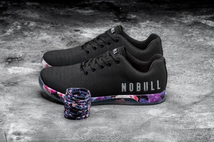 NOBULL WOMEN'S SNEAKERS BLACK SPACE FLORAL TRAINER - Click Image to Close