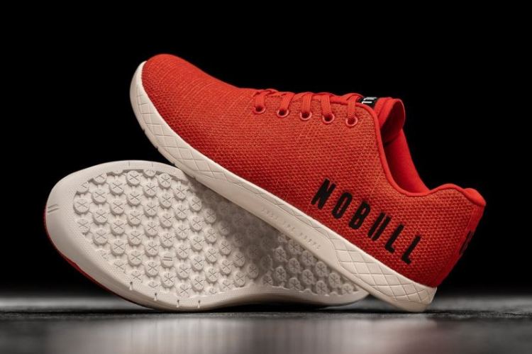 NOBULL WOMEN'S SNEAKERS RED HEATHER TRAINER - Click Image to Close