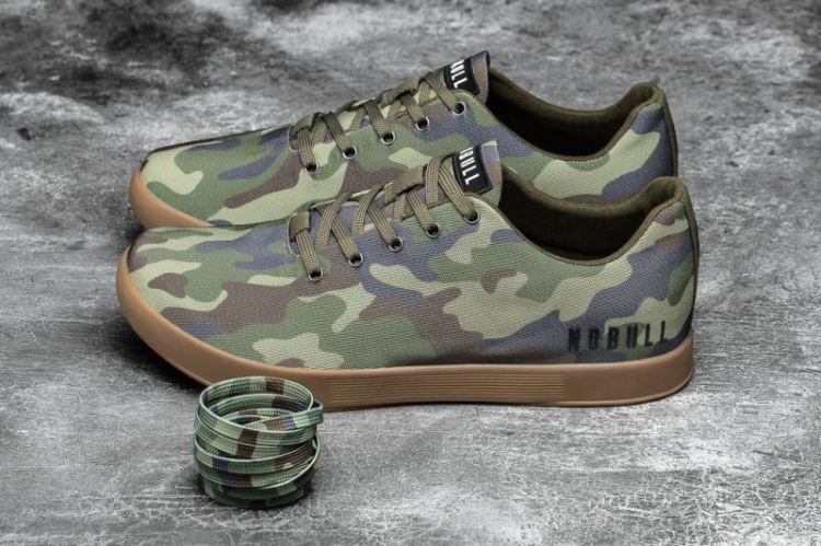 NOBULL WOMEN'S SNEAKERS FOREST CAMO CANVAS TRAINER