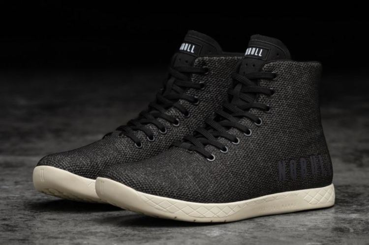 NOBULL WOMEN'S SNEAKERS HIGH-TOP BLACK HEATHER TRAINER - Click Image to Close