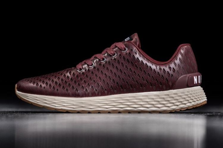 NOBULL MEN'S SNEAKERS BURGUNDY LEATHER RUNNER - Click Image to Close