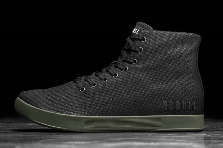 NOBULL WOMEN'S SNEAKERS HIGH-TOP BLACK IVY CANVAS TRAINER - Click Image to Close