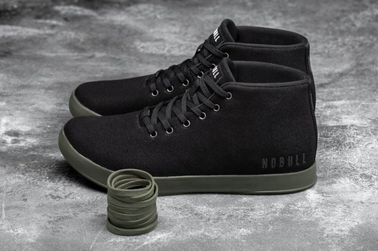 NOBULL WOMEN'S SNEAKERS BLACK IVY CANVAS MID TRAINER