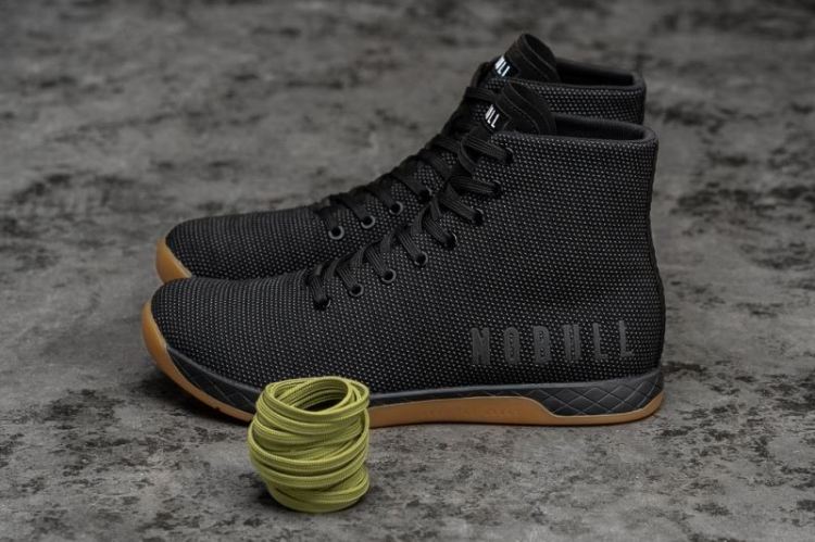 NOBULL WOMEN'S SNEAKERS HIGH-TOP BLACK GUM TRAINER - Click Image to Close