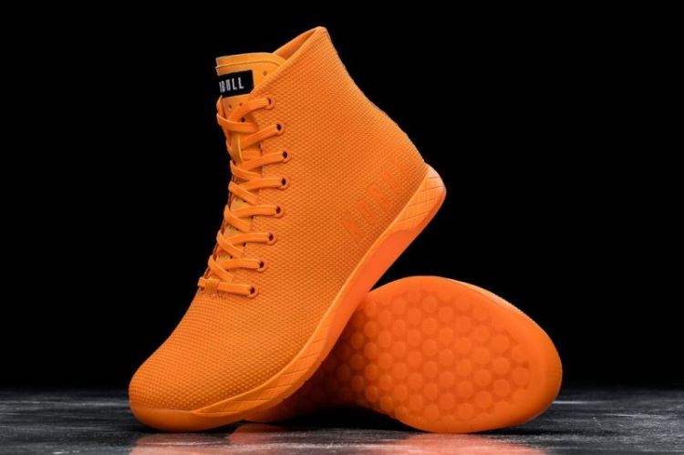 NOBULL WOMEN'S SNEAKERS HIGH-TOP NEON ORANGE TRAINER - Click Image to Close