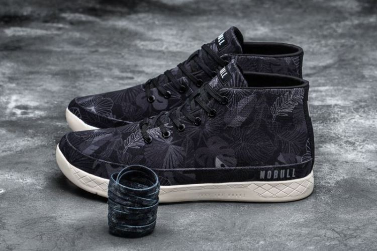 NOBULL MEN'S SNEAKERS BLACK OASIS CANVAS MID TRAINER - Click Image to Close