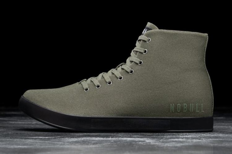 NOBULL WOMEN'S SNEAKERS HIGH-TOP IVY BLACK CANVAS TRAINER - Click Image to Close