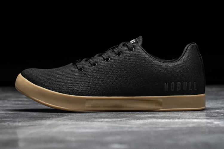 NOBULL WOMEN'S SNEAKERS BLACK GUM CANVAS TRAINER - Click Image to Close