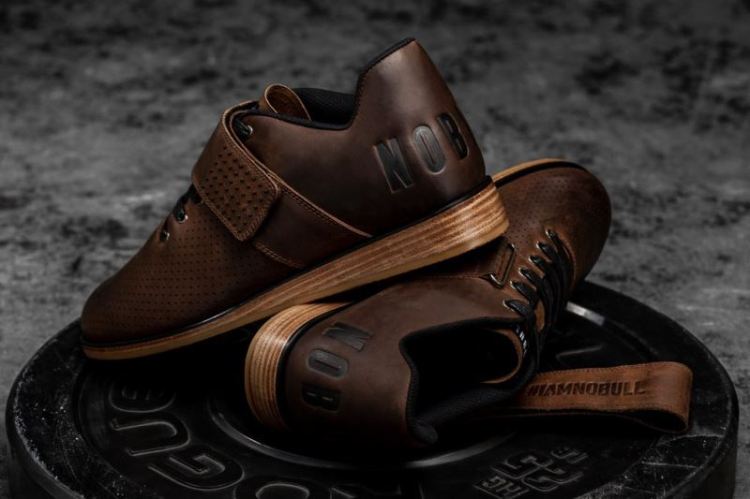 NOBULL MEN'S SNEAKERS COFFEE LEATHER LIFTER - Click Image to Close